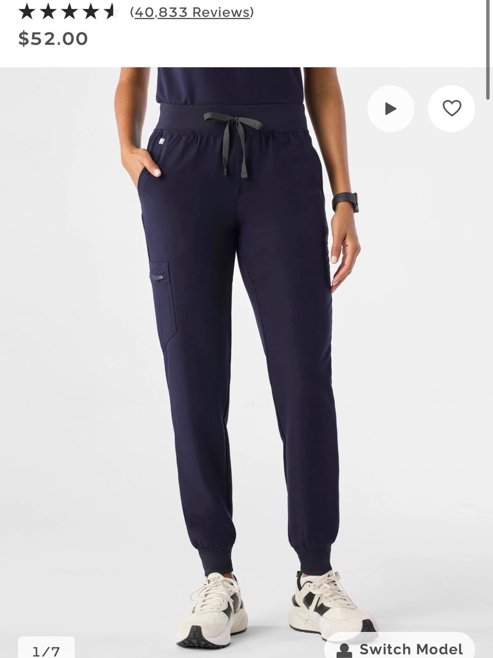 Figs Navy Drawstring Jogger Pants